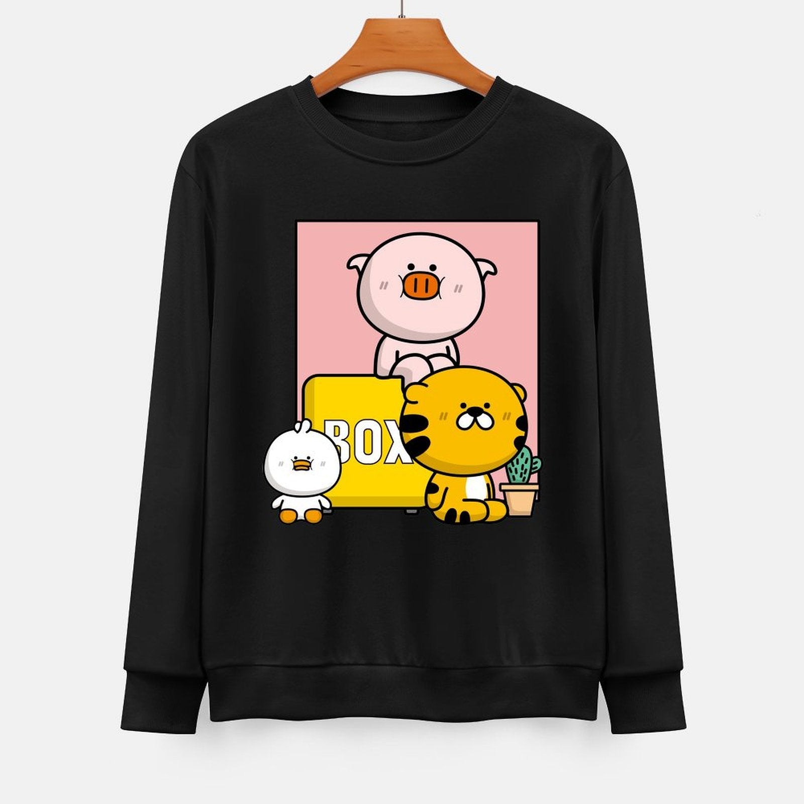 Front Patterned Long Sleeve TopUnisex SoftLine